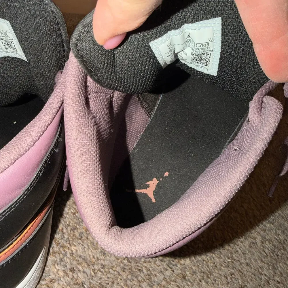 NIKE Men's Air Jordan 1 Mid SE Black Sky J Mauve Shoes Size 10